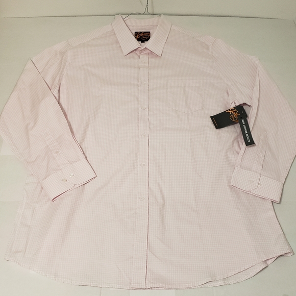 Johnny Bigg Other - Johnny Bigg long sleeve button down shirt mens 4xl pink windowpane plaid